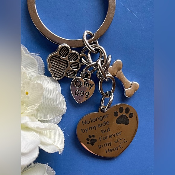 Dog Sympathy Keychain Bereavement Gift for Friend..All Dogs Go to Heaven - Picture 6 of 6